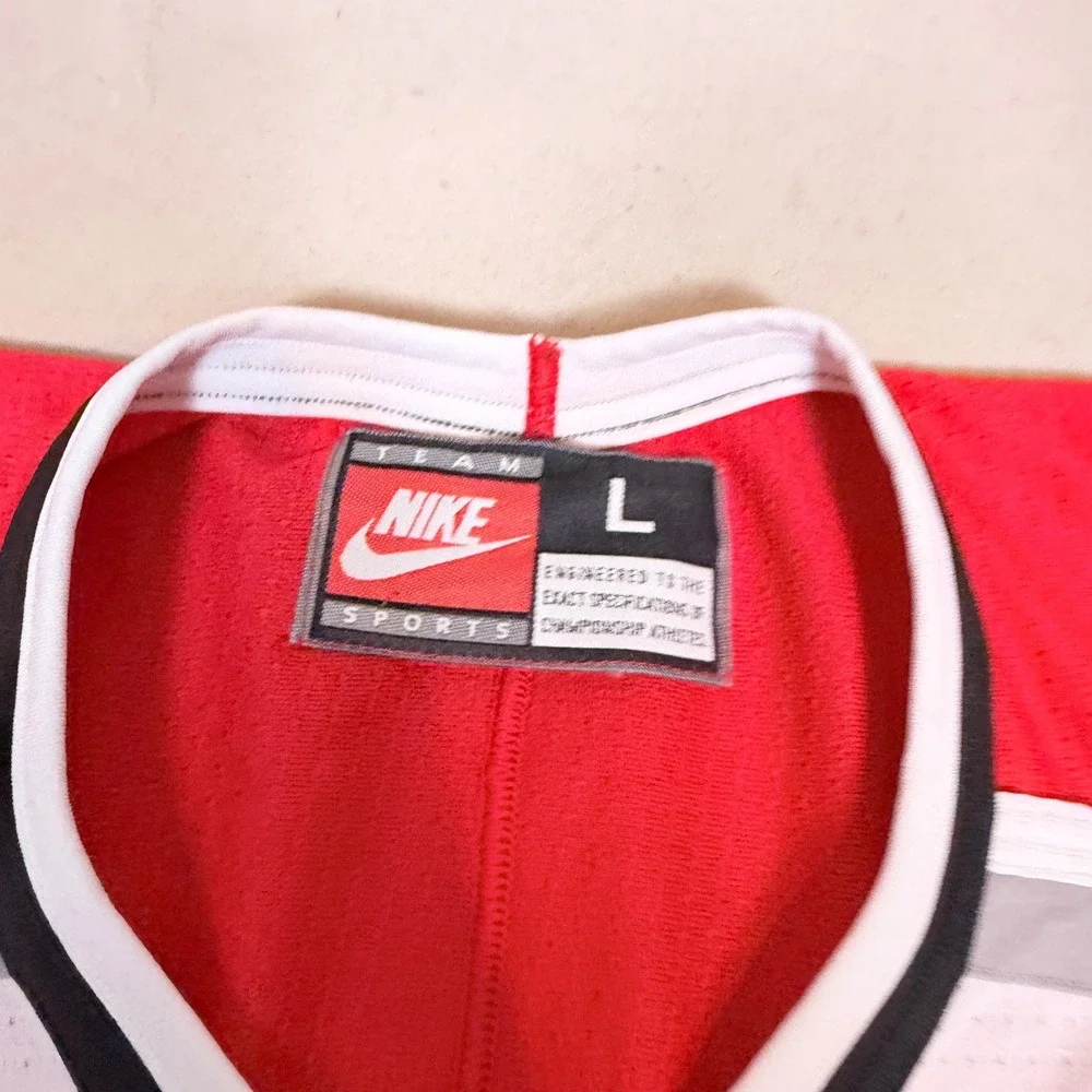 Nike Team Canada Hockey Jersey Mens Large White Red Embroidered Vintage L